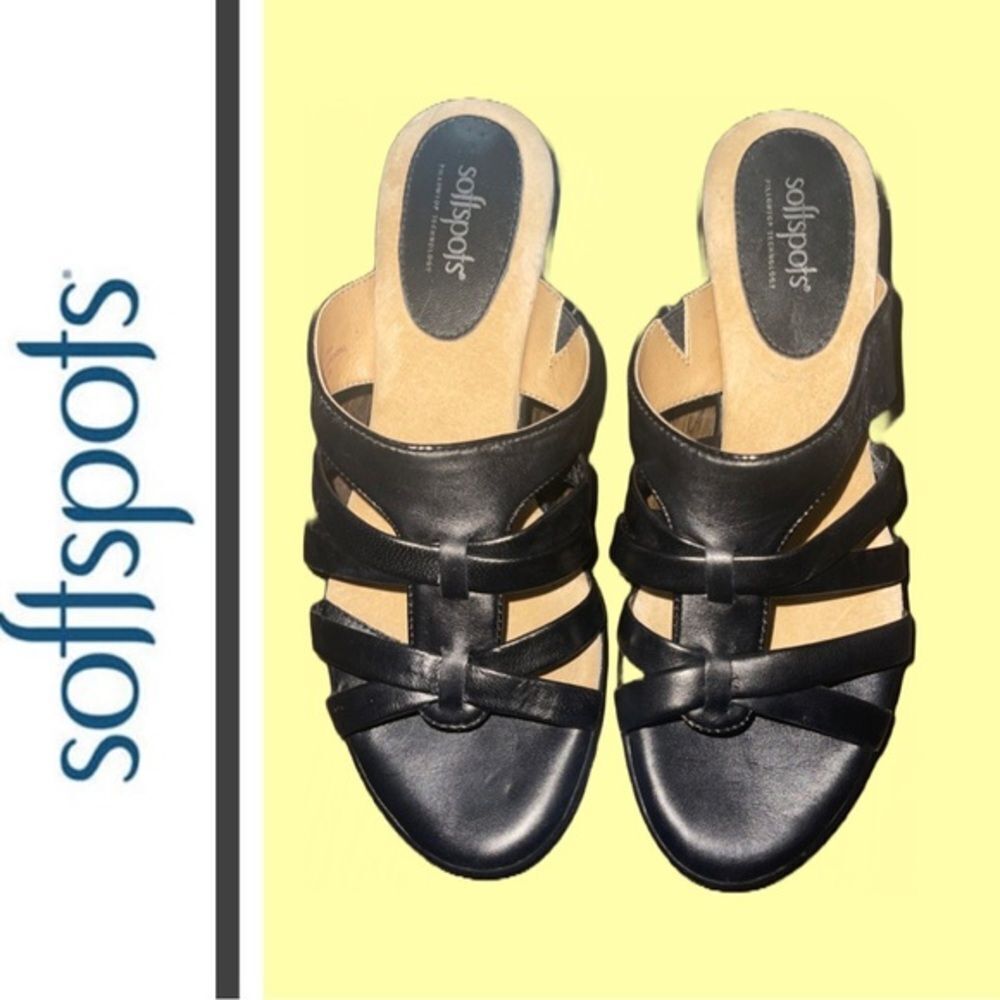 Softspots Women’s Leather Upper Sandals - Size 9.5W - Picture 2 of 2